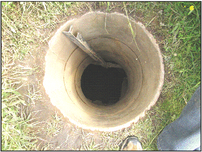 Concrete pipes lining the entrance