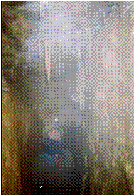 A caver in the newly discovered Streamway Regained
